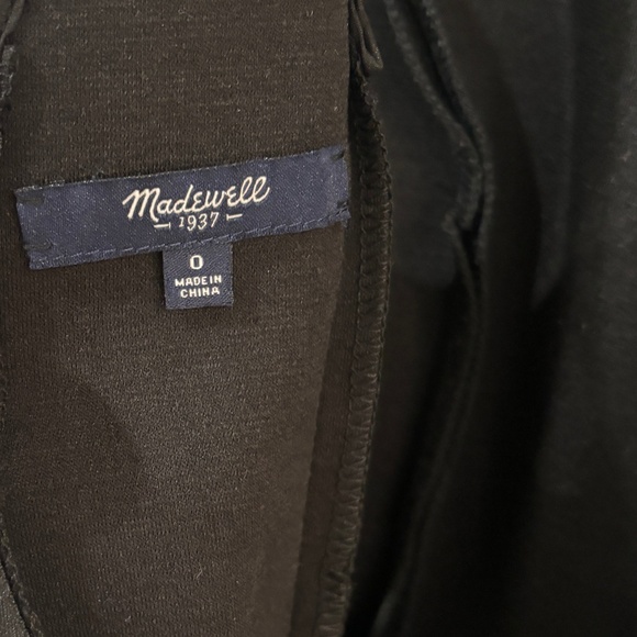 Madewell Fit & Flare Scuba Dress - Black Size 0 - Picture 10 of 11